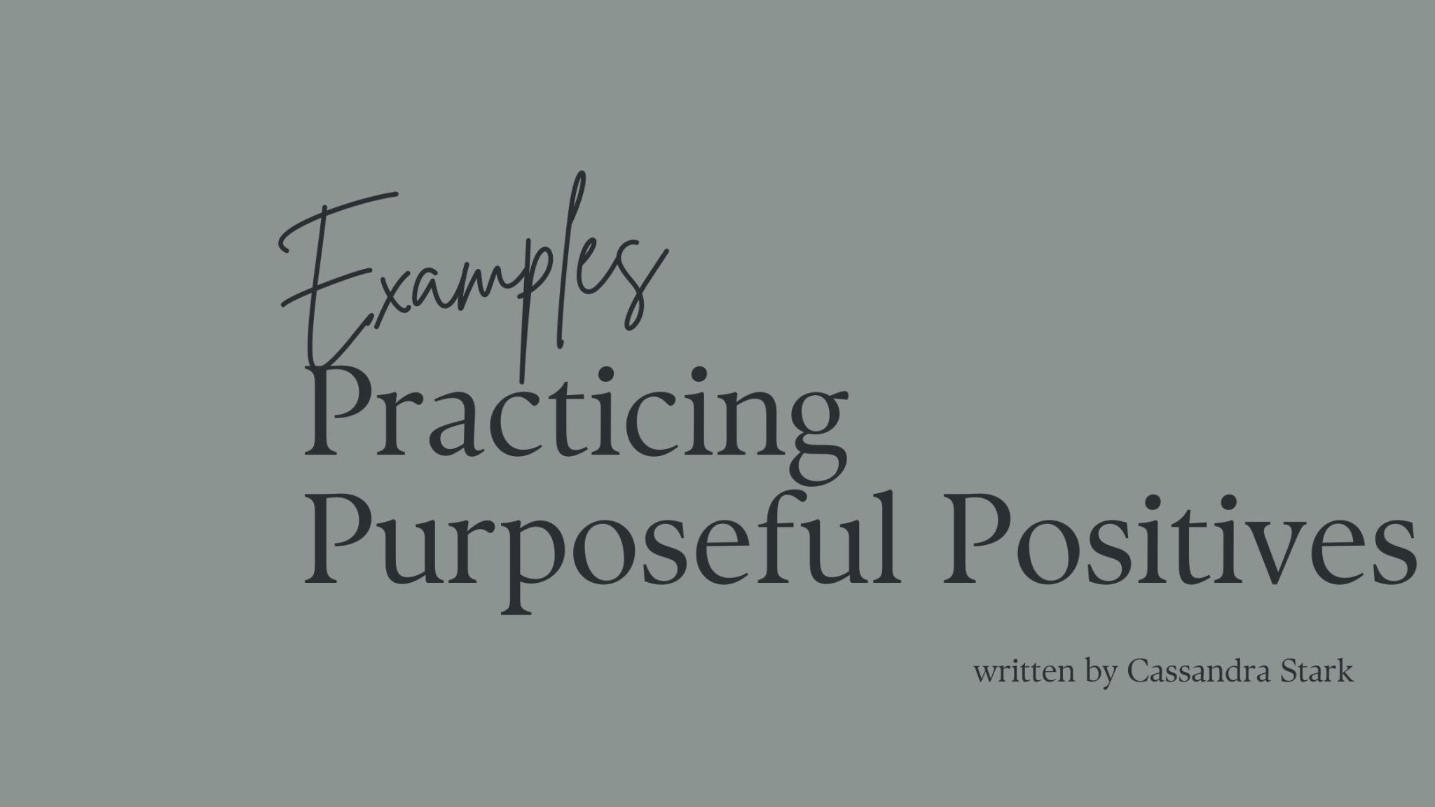 Positives Example: Celebrating The Human-Being Not The Human-Doing - BeMo