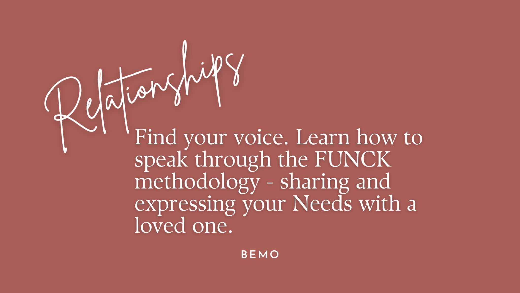 Speaking FUNCK: Mastering Communication & Deepening Connection in Relationships - BeMo