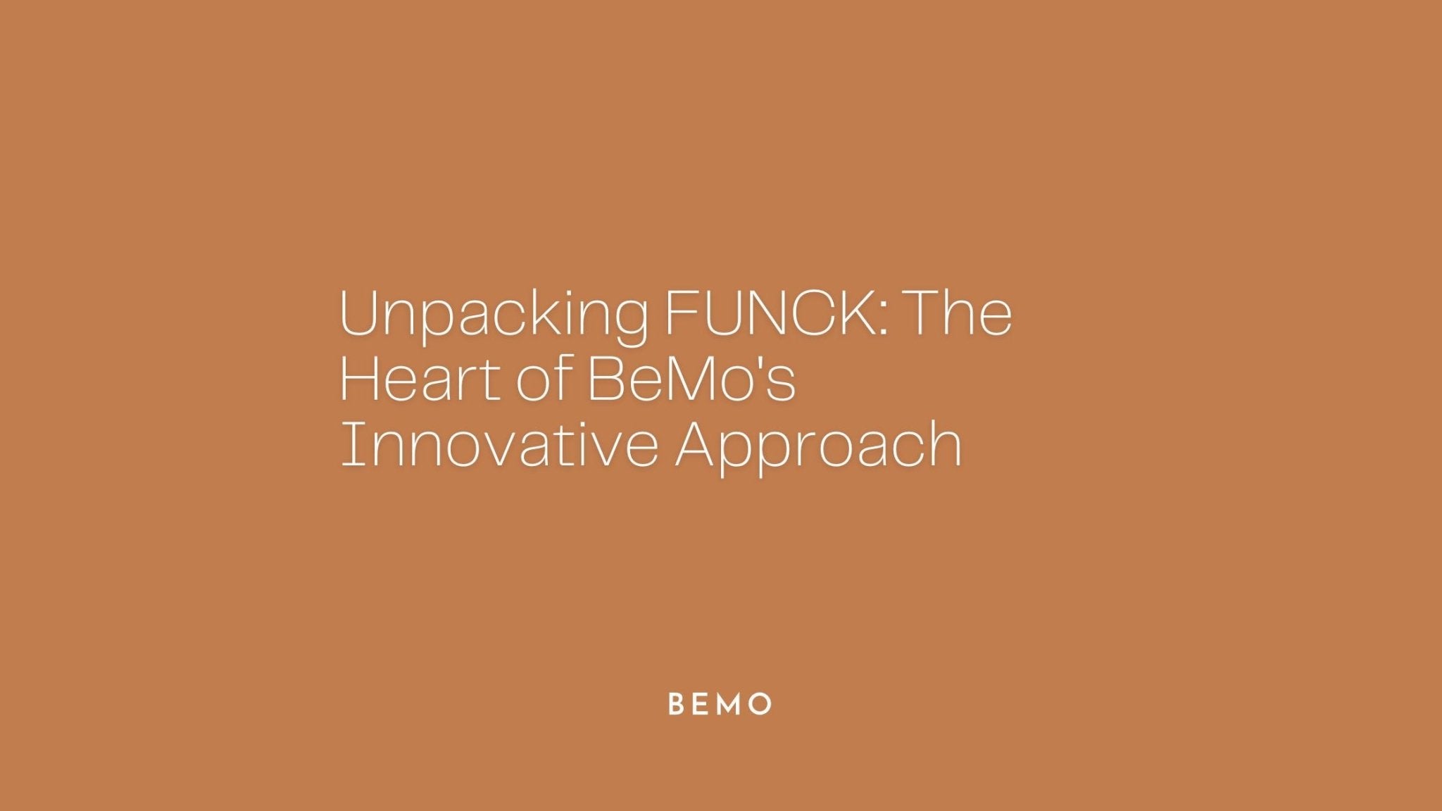 Unpacking FUNCK: The Heart of BeMo's Innovative Approach - BeMo