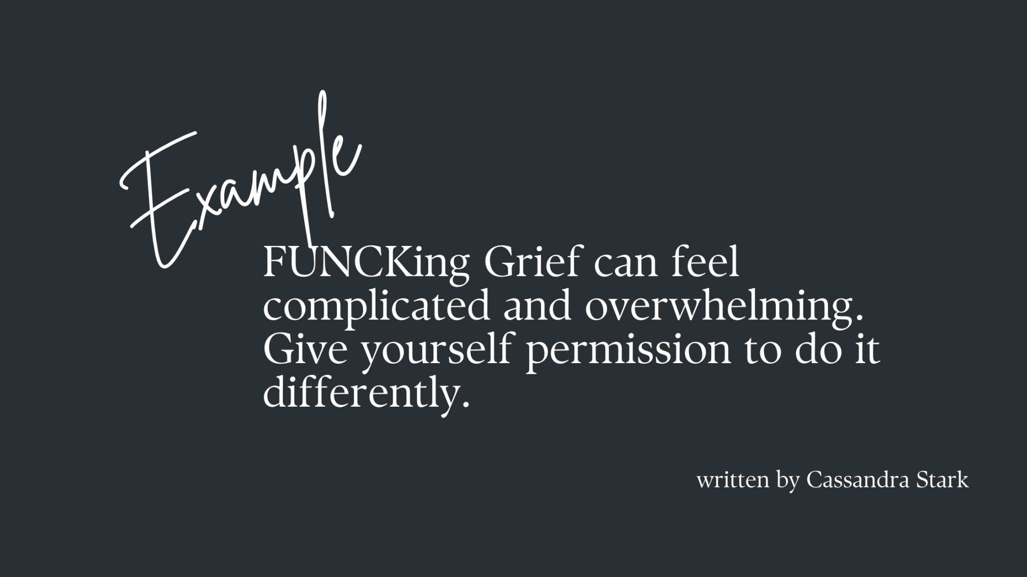 FUNCKing Grief - BeMo Journal