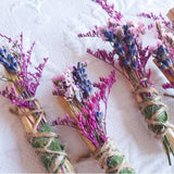 Palo Santo Sage and Lavender Bouquet Smudge Stick | The BeMo Practice Self-Care + Space Clearing