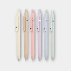 6-Pack Pastel Pen Set - BeMo Inkflow Gel Pens in soft pastel colors
