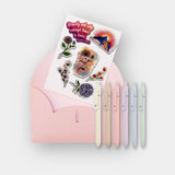 BeMo Bloom & Reflect Set | Growth Stickers + Earth-Tone Pastel Pen Pack