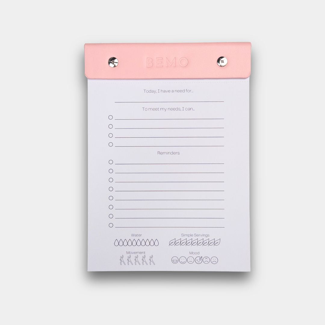 Lively Blush Pink BeMo Balance daily planner notepad