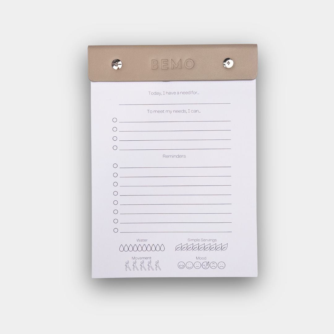 Renurturing Cappuccino BeMo Balance daily planner notepad