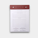 Feel Warmly Held Today | Warm Mahogany Red Daily BeMo Balance Notepad
