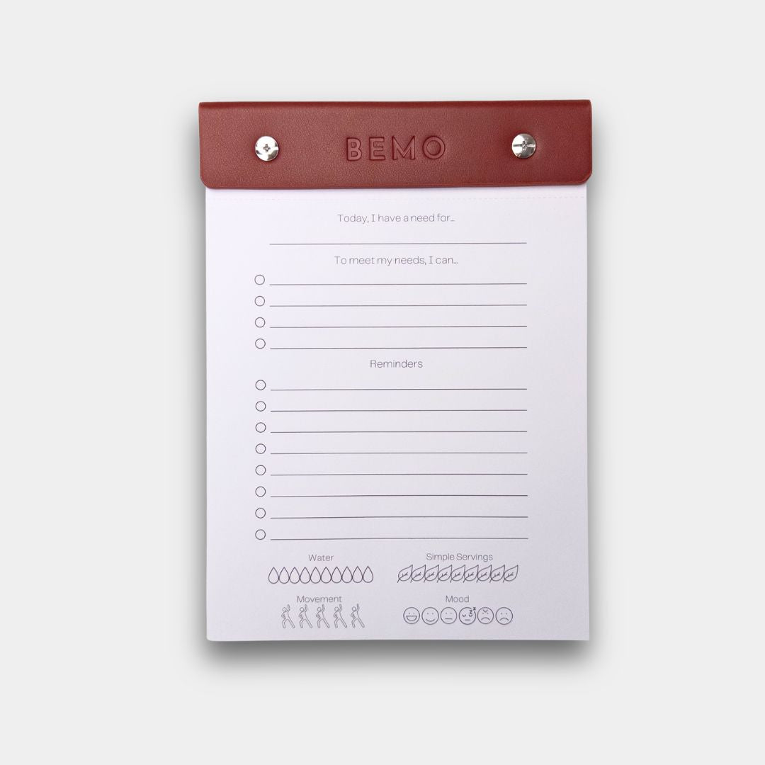 Warm Mahogany Red BeMo Balance daily planner notepad