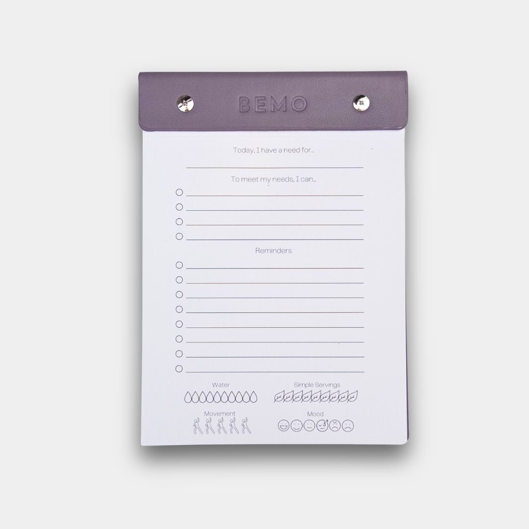 Rewilding Lavender Purple BeMo Balance daily planner notepad