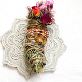 Handmade Cement Mandala Smudging Tray | Ritual Altar Dish for The BeMo Practice & Healing Ceremonies