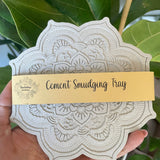 Handmade Cement Mandala Smudging Tray | Ritual Altar Dish for The BeMo Practice & Healing Ceremonies