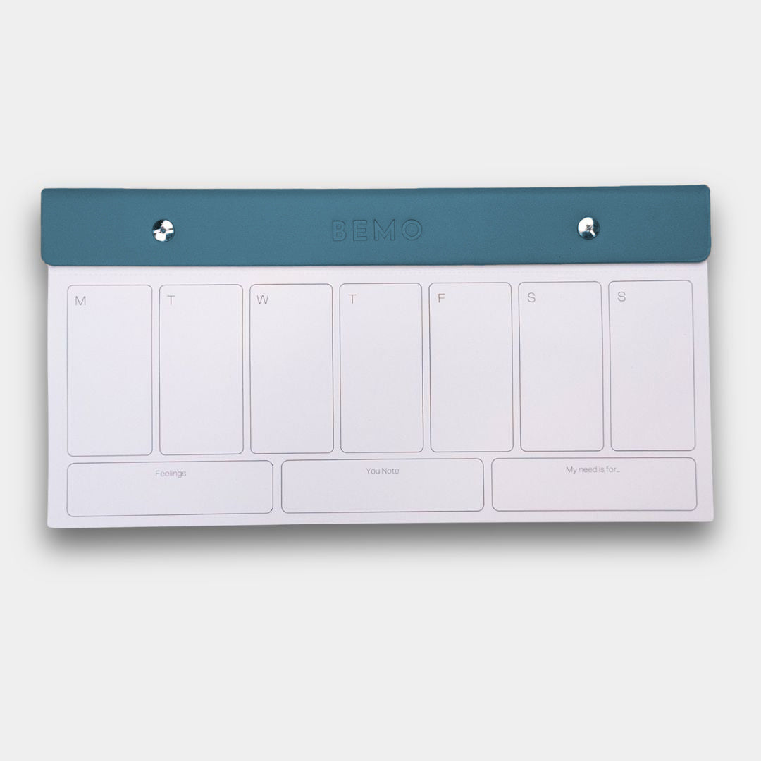 Surfacing Arctic Blue BeMo Balance weekly planner notepad