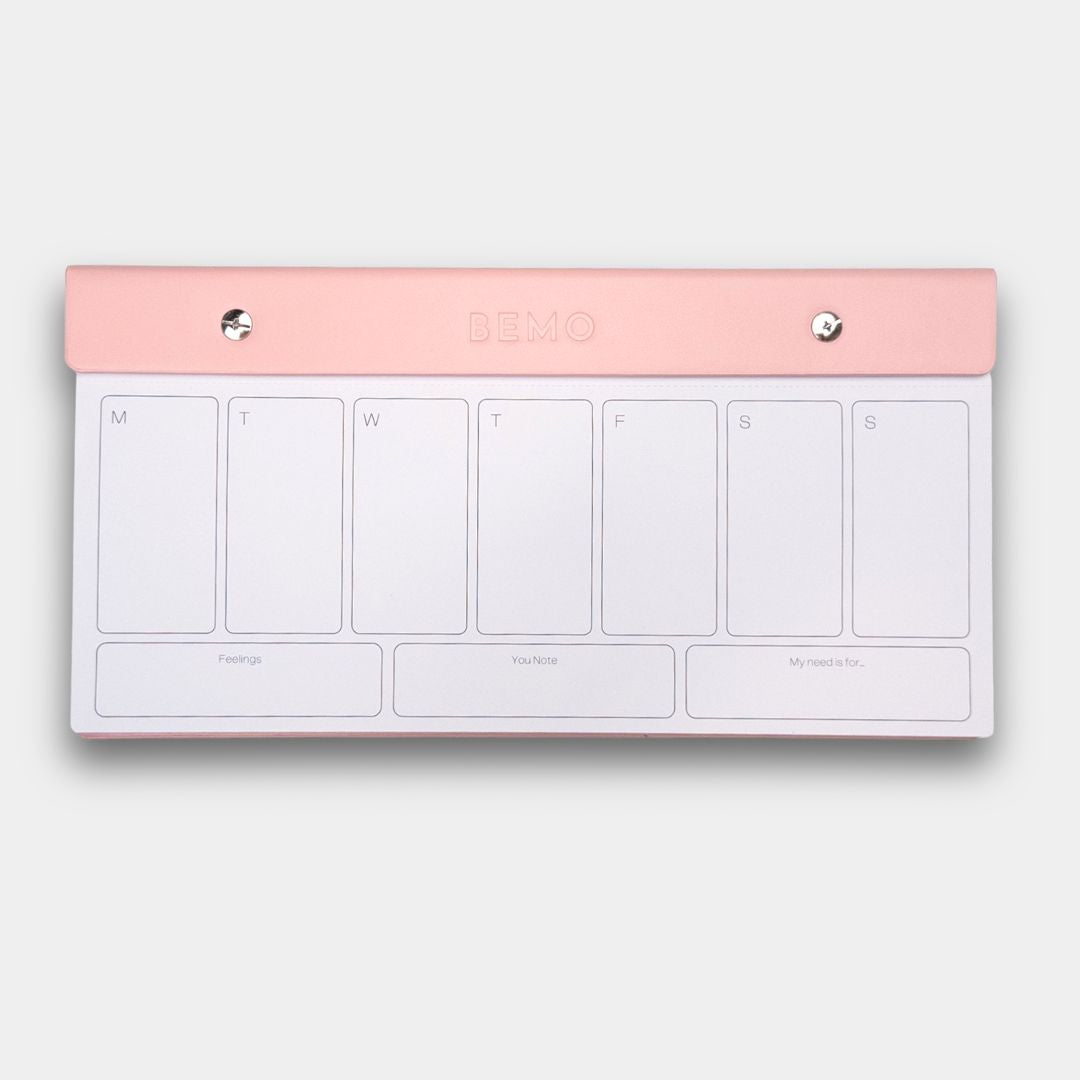 Lively Blush Pink Weekly BeMo Balance Notepad