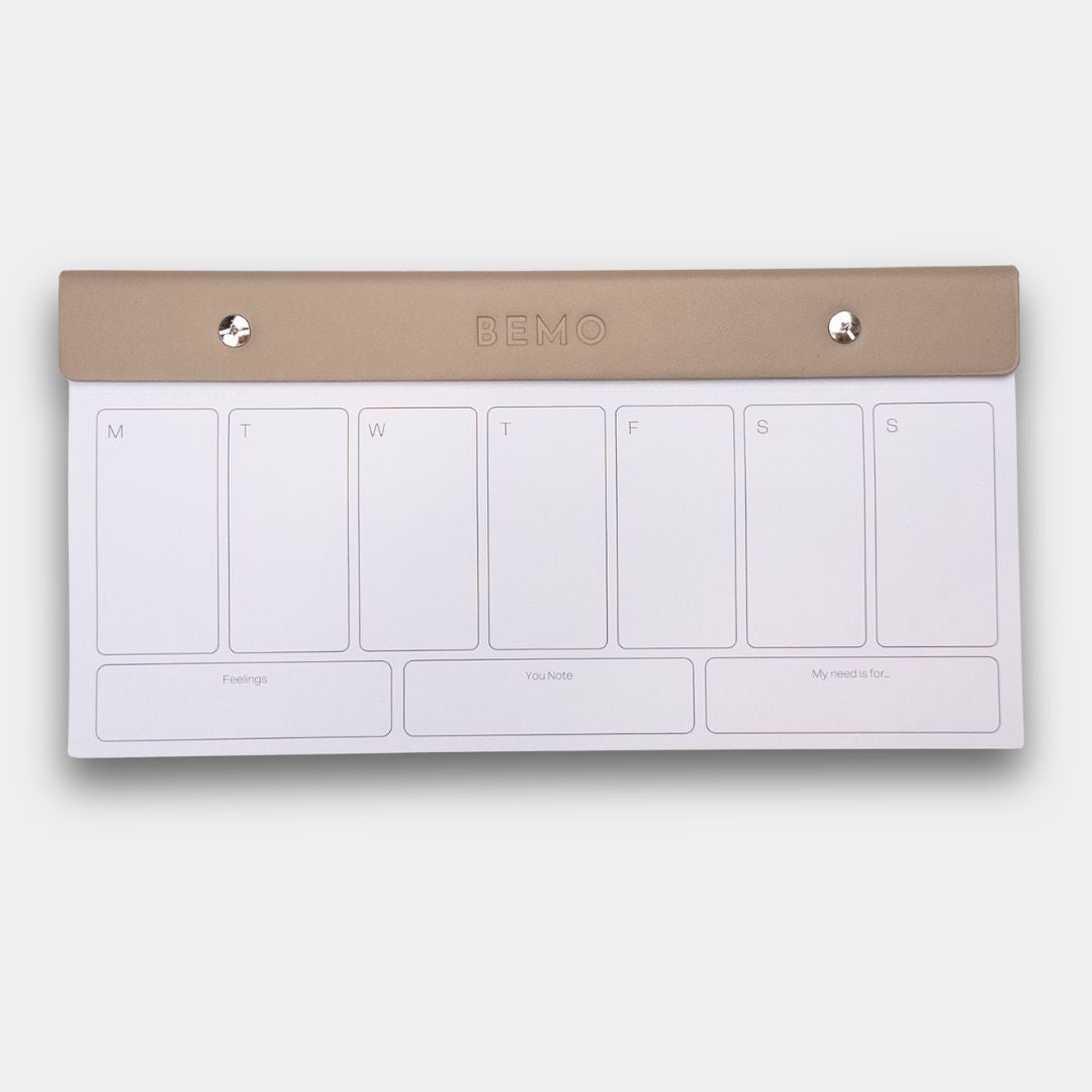 Renurturing Cappuccino Weekly BeMo Balance Notepad