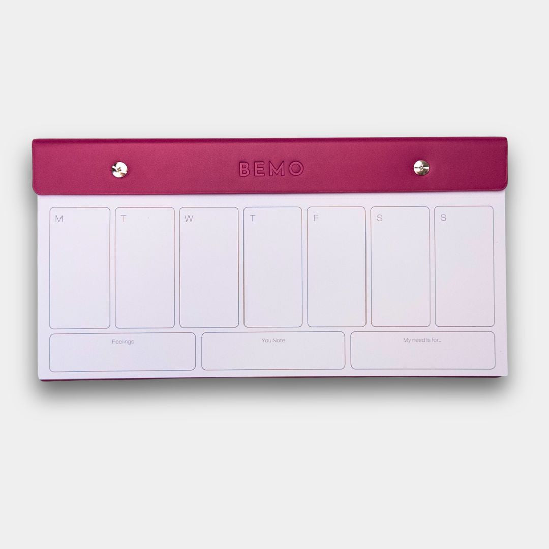 Awakening Dragonfruit Pink BeMo Balance weekly planner notepad