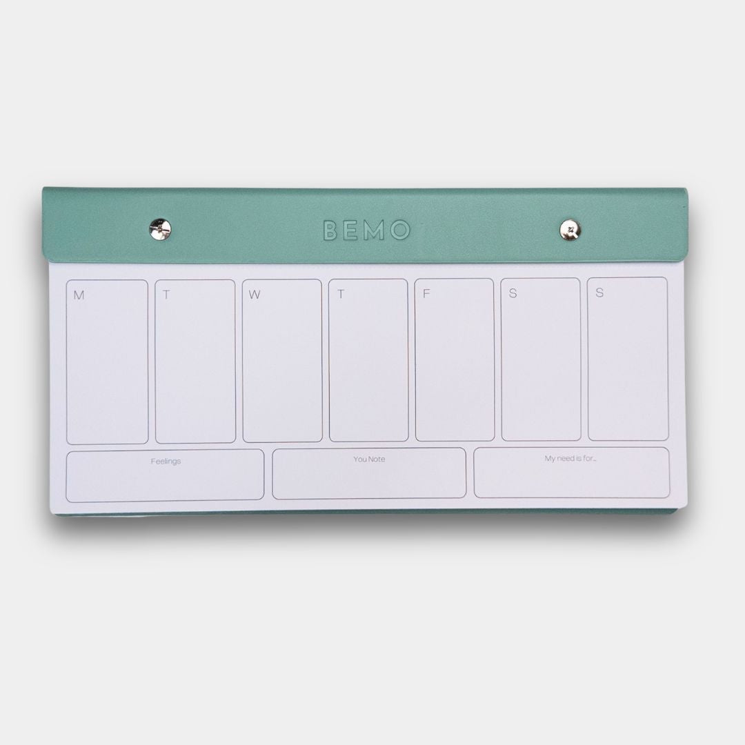 Refreshing Mint Green Weekly BeMo Balance Notepad