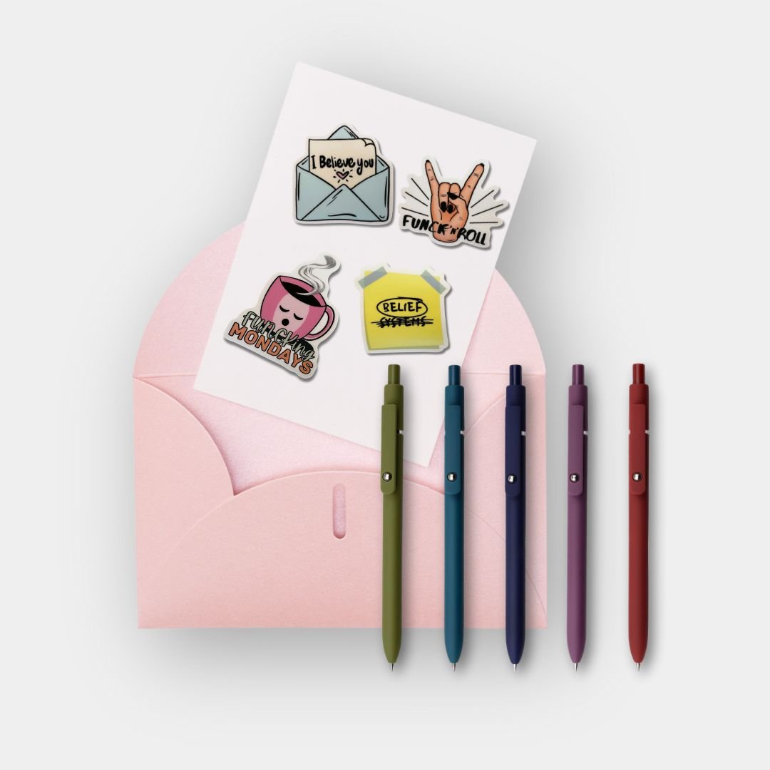 Bemo Pc Sticker BeMo Fearless & Unapologetic Sticker & Pen Pack | FUNCK Revolution Set