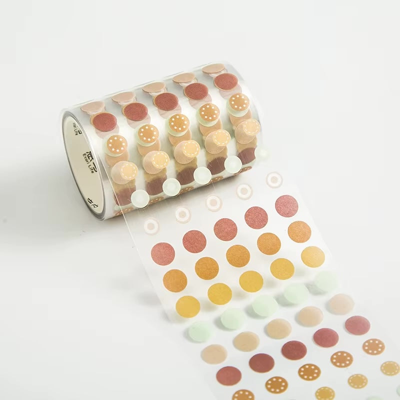 Daily Habit Tracking Colorful Washi Dot Stickers | Visualize Your Progress