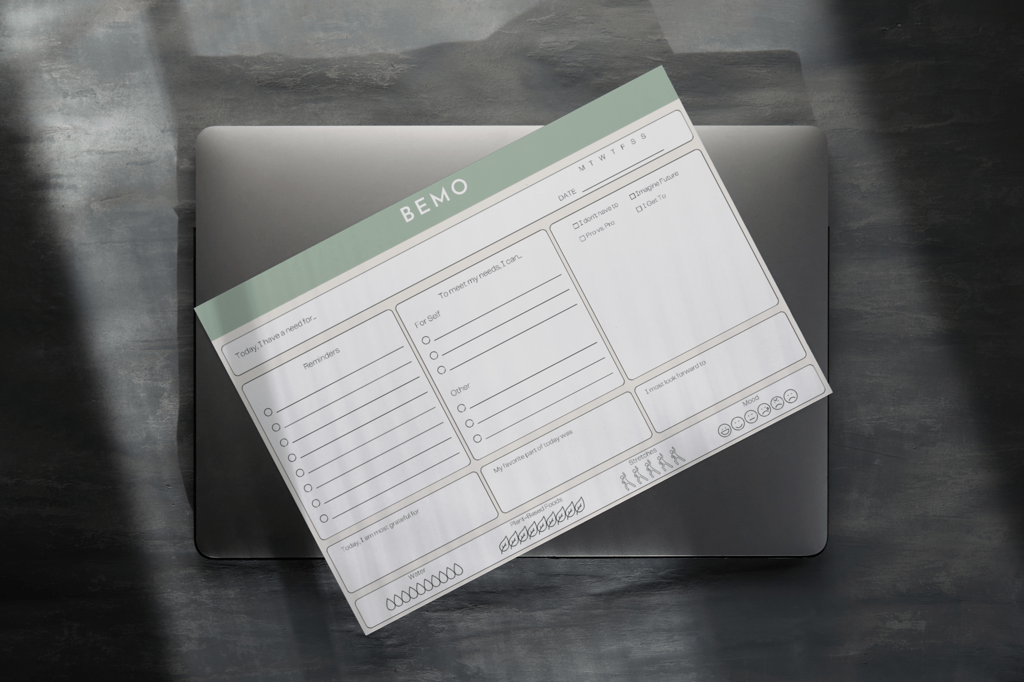 BeMo Balance NotePad | A Desktop Planner for Mindful Planning - BeMo Journal