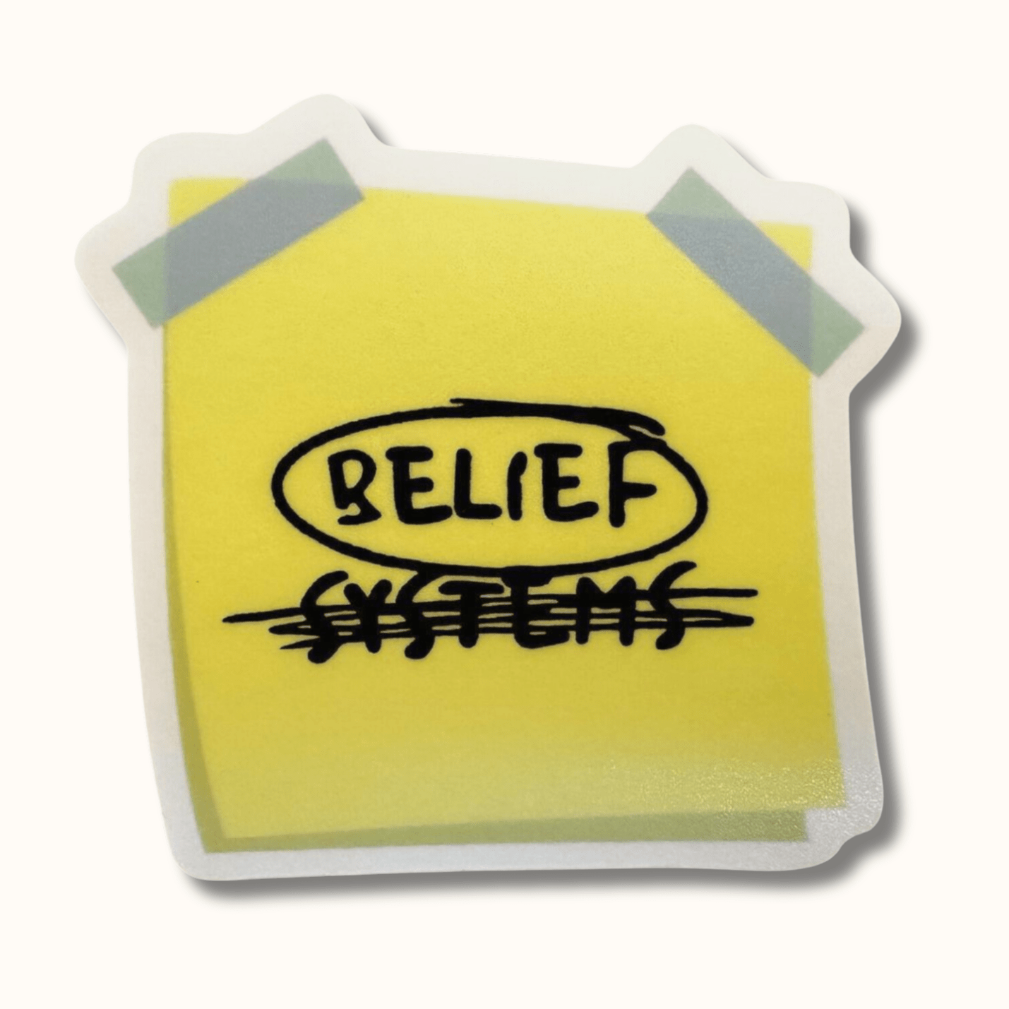 More Belief, Less Systems BeMo Sticker - BeMo Journal