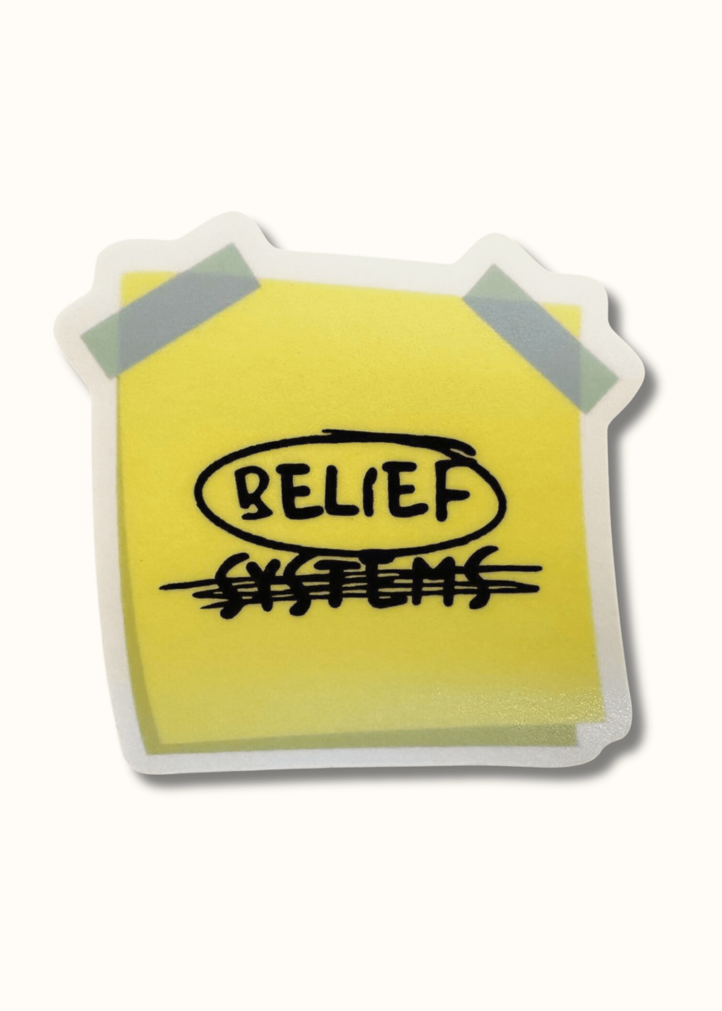 More Belief, Less Systems BeMo Sticker - BeMo Journal